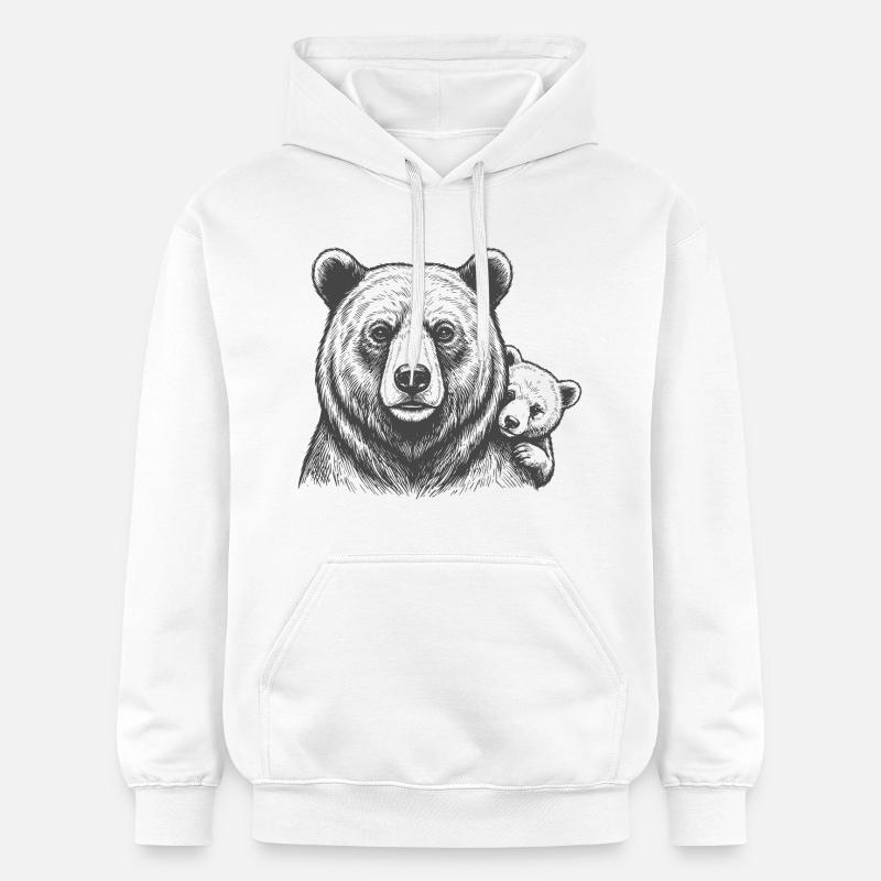 Papa et bébé des Bears - Sweat à capuche Softstyle® Gildan Unisexe - blanc