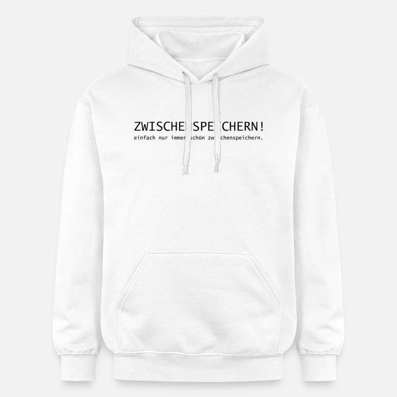Zwischenspeichern! einfach immer schön speichern. - Gildan Unisex Softstyle® Midweight Hoodie - Weiß