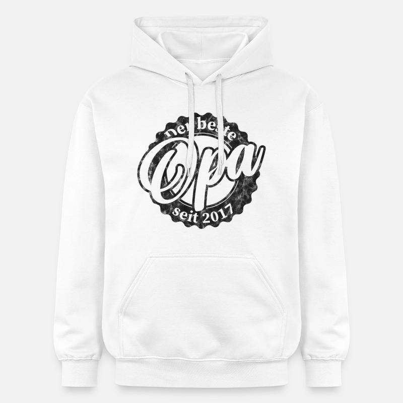 Der Beste Opa seit 2017 - Gildan Unisex Softstyle® Midweight Hoodie - Weiß