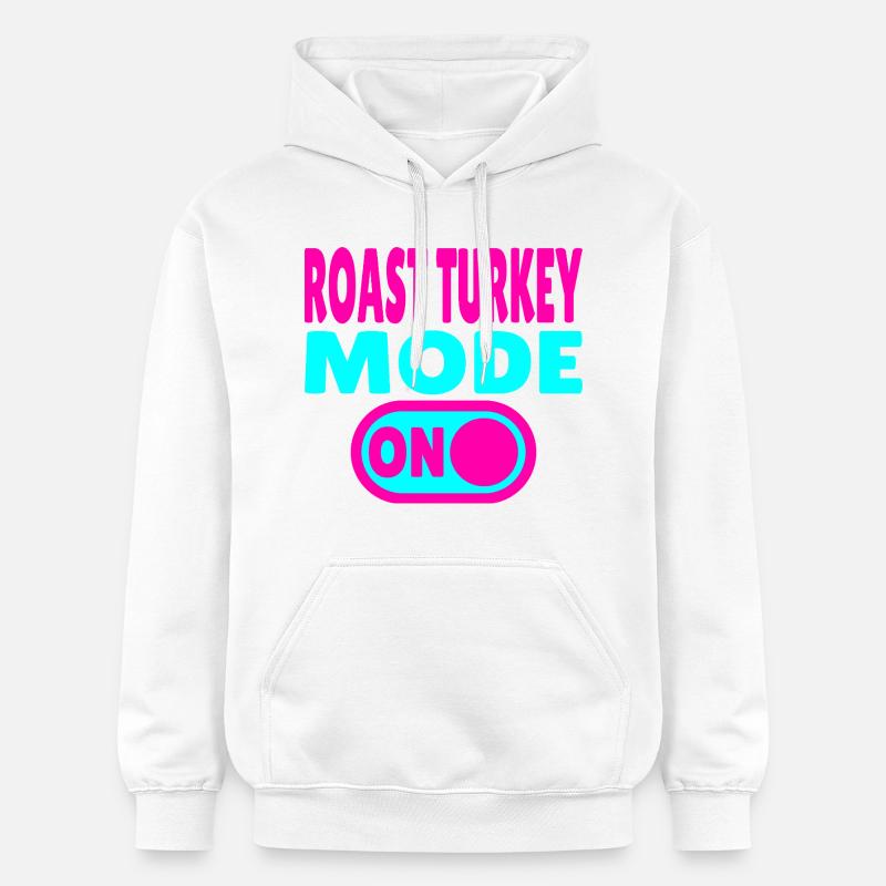 Mode dinde rôtie activé - Sweat à capuche Softstyle® Gildan Unisexe - blanc