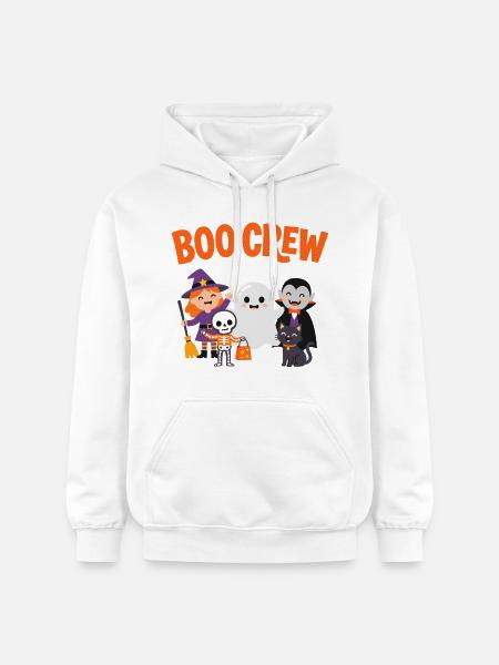Boo Crew Halloween-Freunde - Gildan Unisex Softstyle® Midweight Hoodie - Weiß
