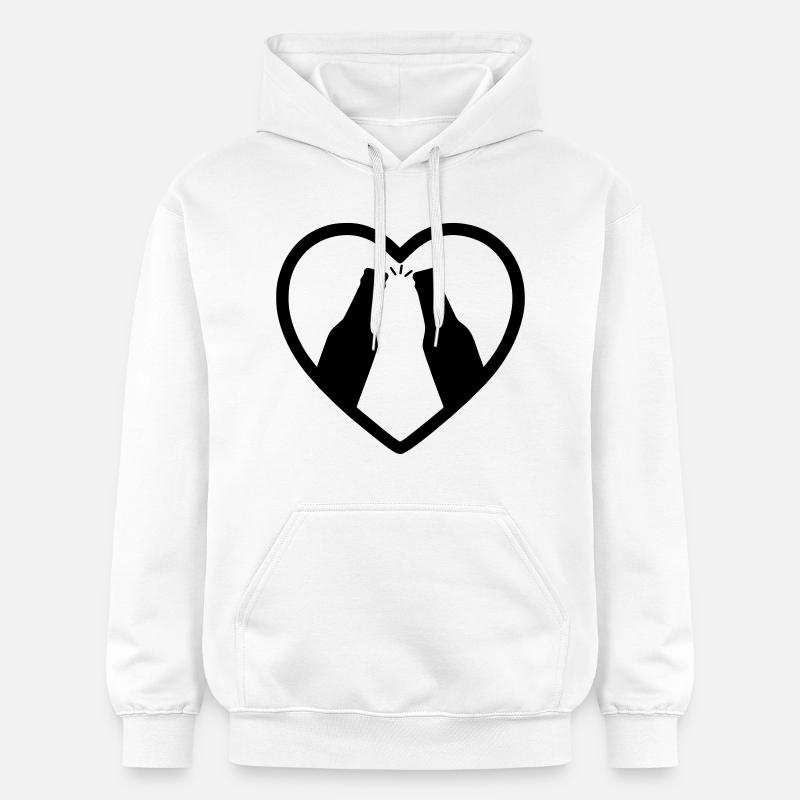Apéritif de bière Heart Bottles - Sweat à capuche Softstyle® Gildan Unisexe - blanc
