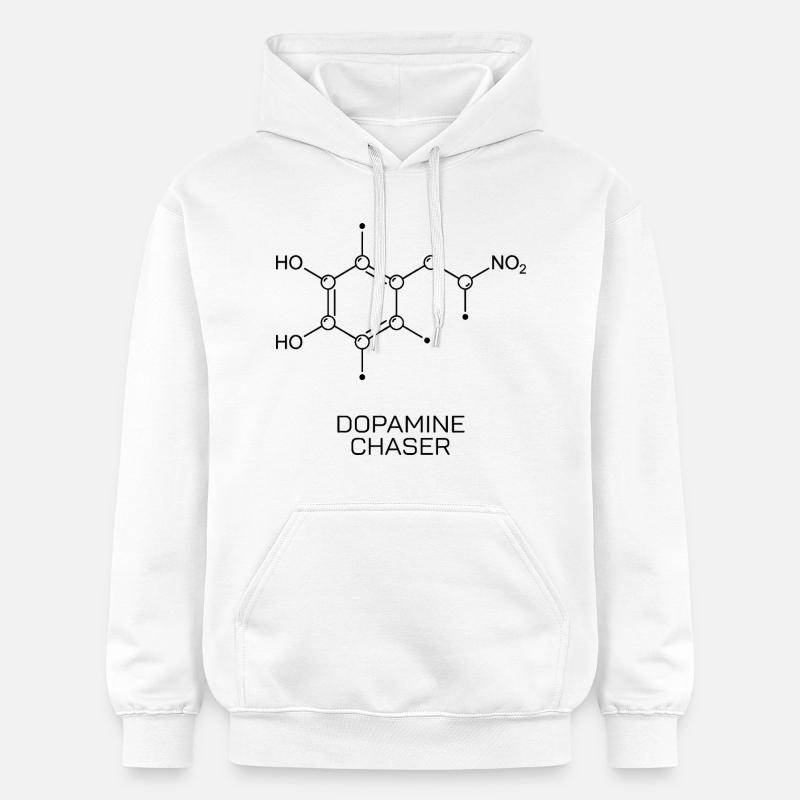 Molécule de recherche de dopamine - Sweat à capuche Softstyle® Gildan Unisexe - blanc
