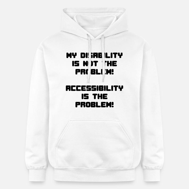 Meine Behinderung ist nicht das Problem # - Gildan Unisex Softstyle® Midweight Hoodie - Weiß