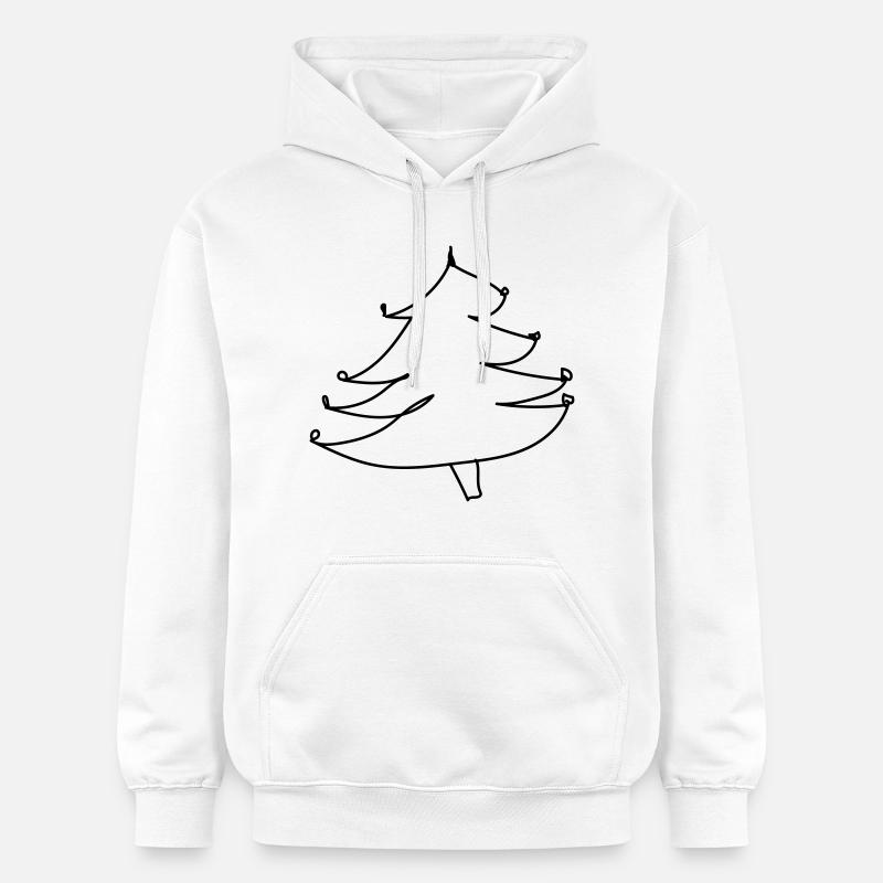 Weihnachtsbaum-Pullover (falscher Weihnachts-Pullover) - Gildan Unisex Softstyle® Midweight Hoodie - Weiß