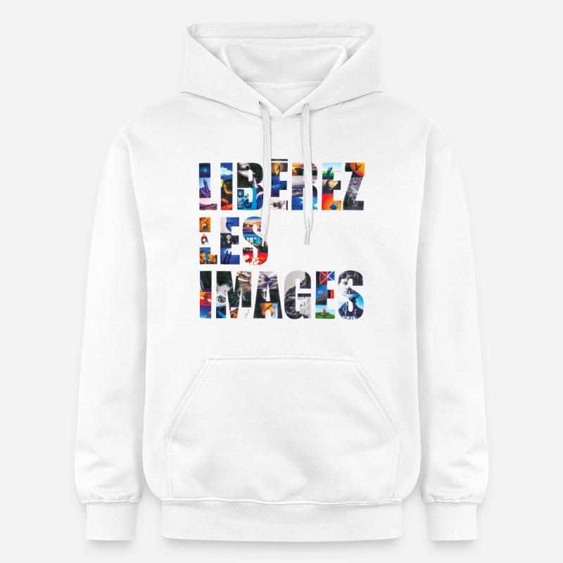 LIBÉREZ LES IMAGE - let's talk - Sweat à capuche Softstyle® Gildan Unisexe - blanc