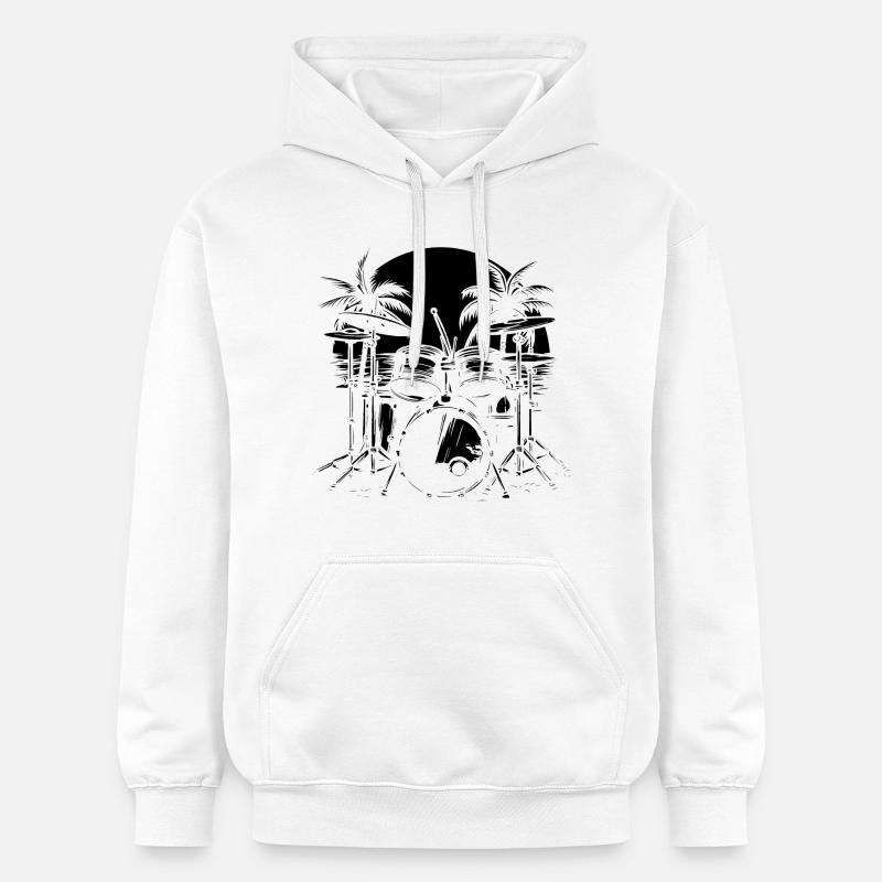 percussion - Sweat à capuche Softstyle® Gildan Unisexe - blanc