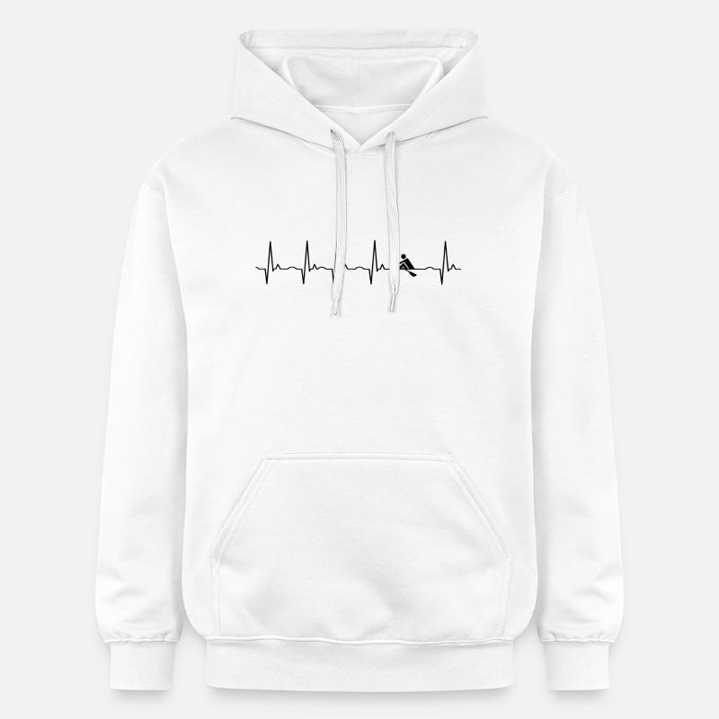 Rameur ramant rafting - Sweat à capuche Softstyle® Gildan Unisexe - blanc