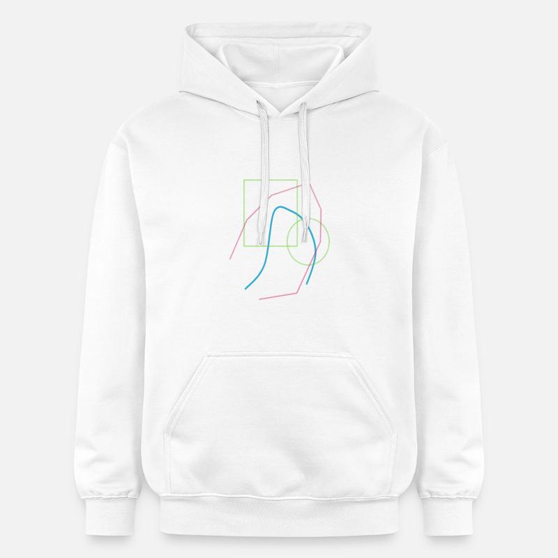 Modèle abstrait - Sweat à capuche Softstyle® Gildan Unisexe - blanc