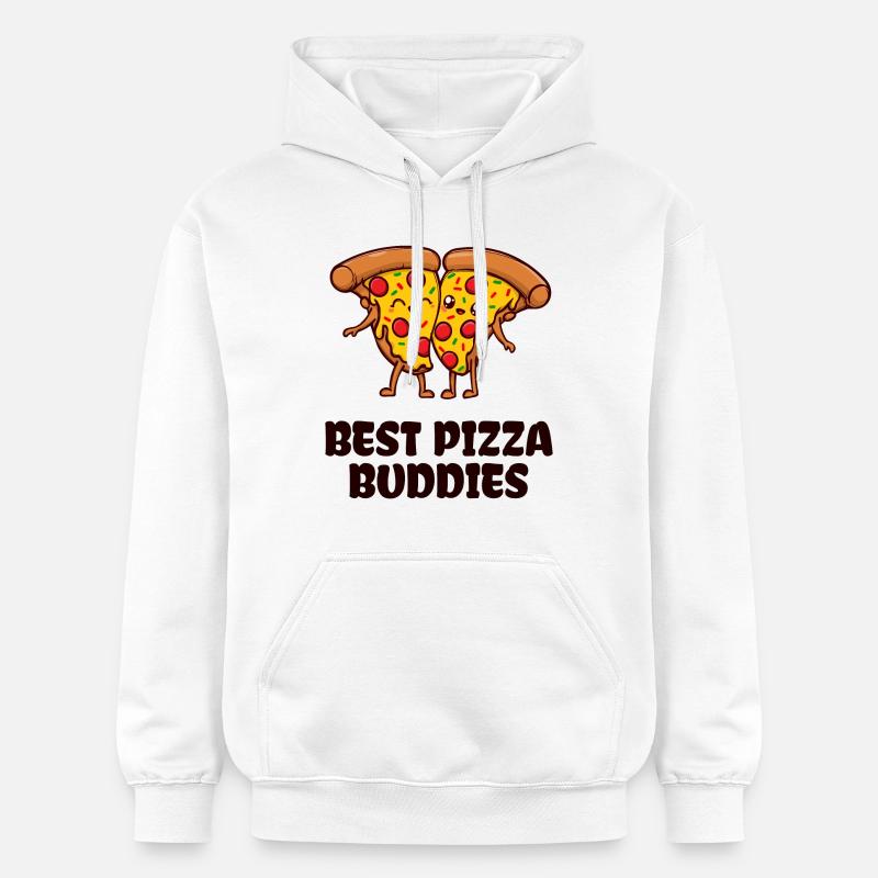 Pizza Buddy Meilleur Déclaration des Amis - Sweat à capuche Softstyle® Gildan Unisexe - blanc