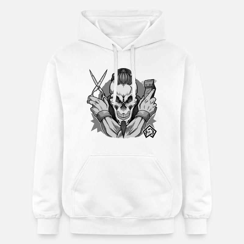 Coiffeur, Barbier, Coupe de cheveux, Maître Coiffeur - Sweat à capuche Softstyle® Gildan Unisexe - blanc