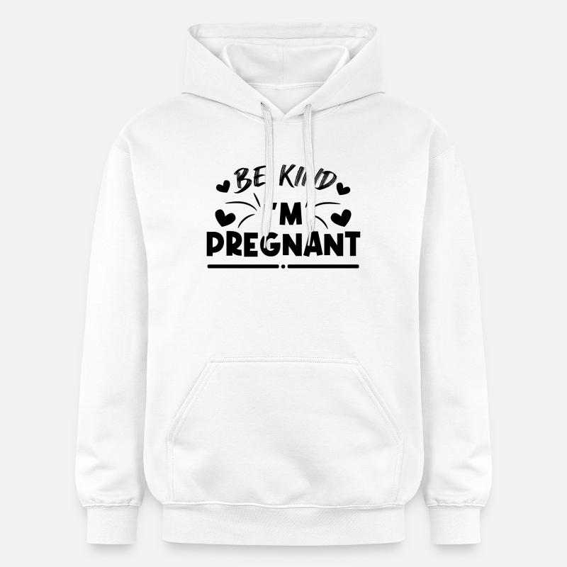 Parents Grossesse Grossesse Déclaration Coeur - Sweat à capuche Softstyle® Gildan Unisexe - blanc