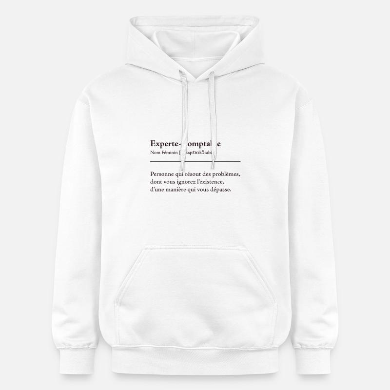 Experte Comptable Definition - Sweat à capuche Softstyle® Gildan Unisexe - blanc