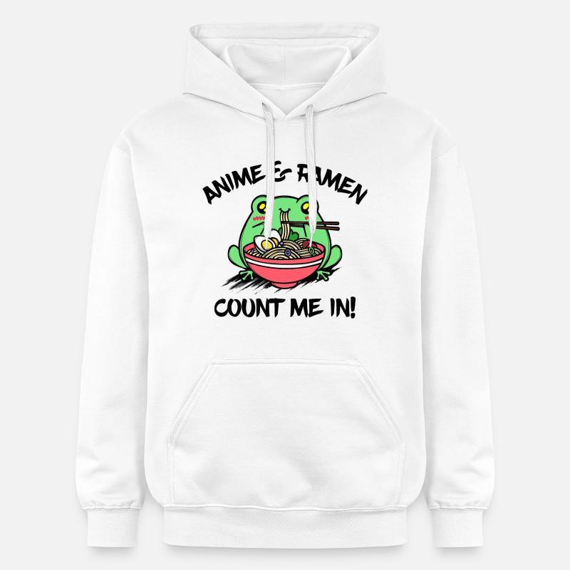 Manga Animation Anime Ramen Animation Déclaration - Sweat à capuche Softstyle® Gildan Unisexe - blanc
