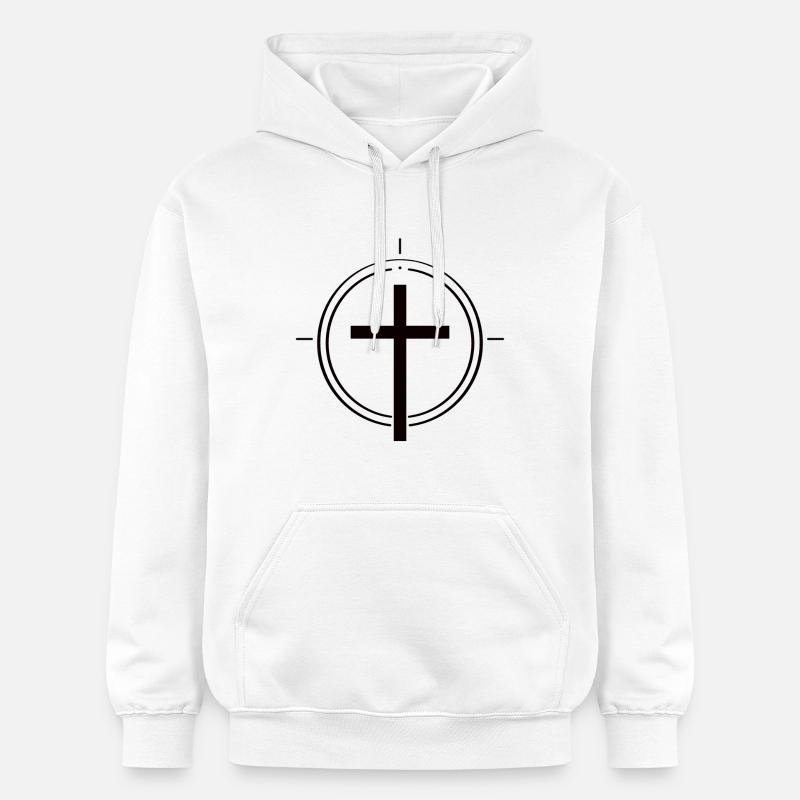 Simplement chrétien – Croix de la foi - Sweat à capuche Softstyle® Gildan Unisexe - blanc