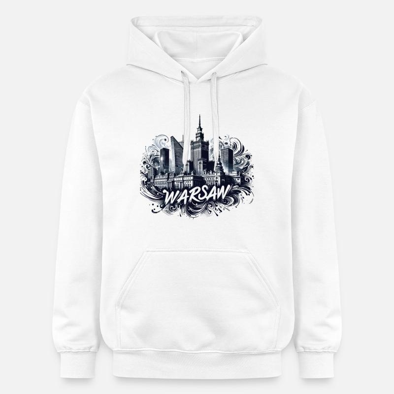 Varsovie Capitale Pologne Cadeau - Sweat à capuche Softstyle® Gildan Unisexe - blanc