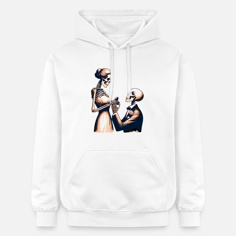 Conception de parodie de squelette de mariage - Sweat à capuche Softstyle® Gildan Unisexe - blanc