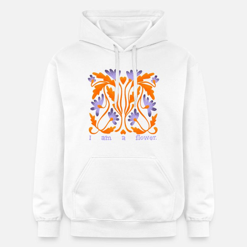 Je suis une fleur - Sweat à capuche Softstyle® Gildan Unisexe - blanc