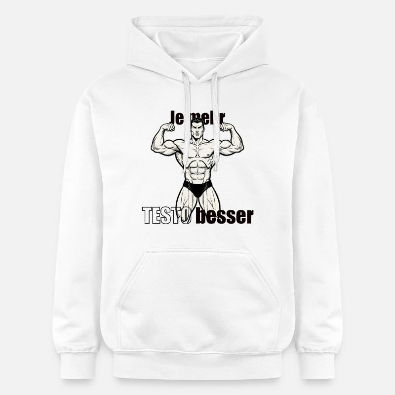 Muscle Hero Power Pose Conception d’impression - Sweat à capuche Softstyle® Gildan Unisexe - blanc