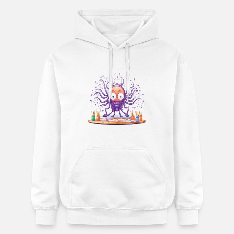Creative Ink Octopus - Sweat à capuche Softstyle® Gildan Unisexe - blanc