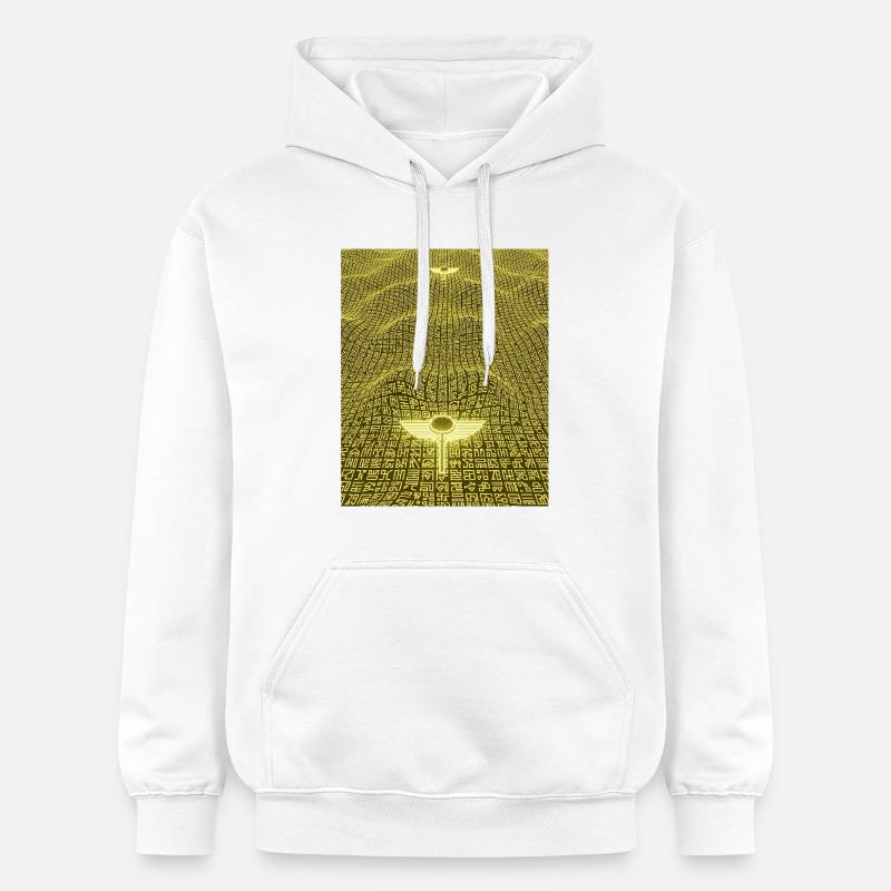 Ancient Golden Code Alien Artifact - Gildan Unisex Softstyle® Midweight Hoodie - Weiß