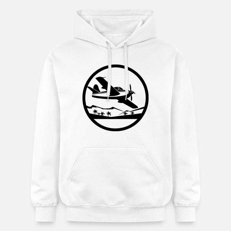 Graphisme d’avion - Sweat à capuche Softstyle® Gildan Unisexe - blanc