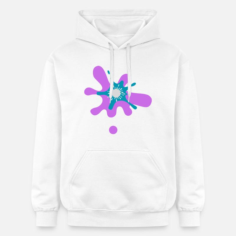Impression d'éclaboussures de peinture abstraite - Sweat à capuche Softstyle® Gildan Unisexe - blanc