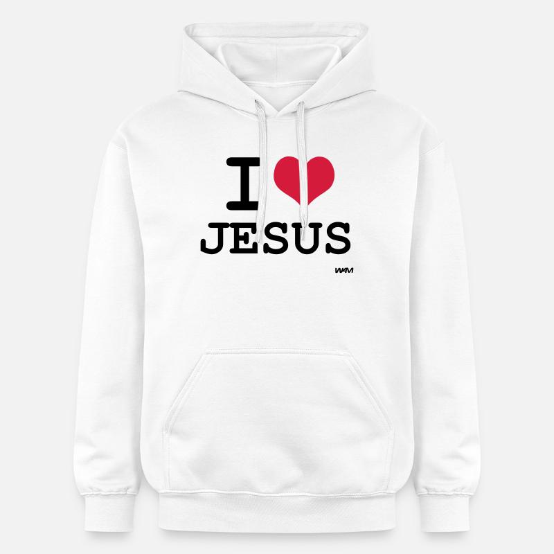 j'aime jésus par wam - Sweat à capuche Softstyle® Gildan Unisexe - blanc