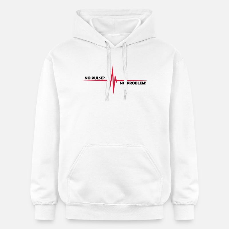 Pas de pouls? - Aucun problème - Sweat à capuche Softstyle® Gildan Unisexe - blanc