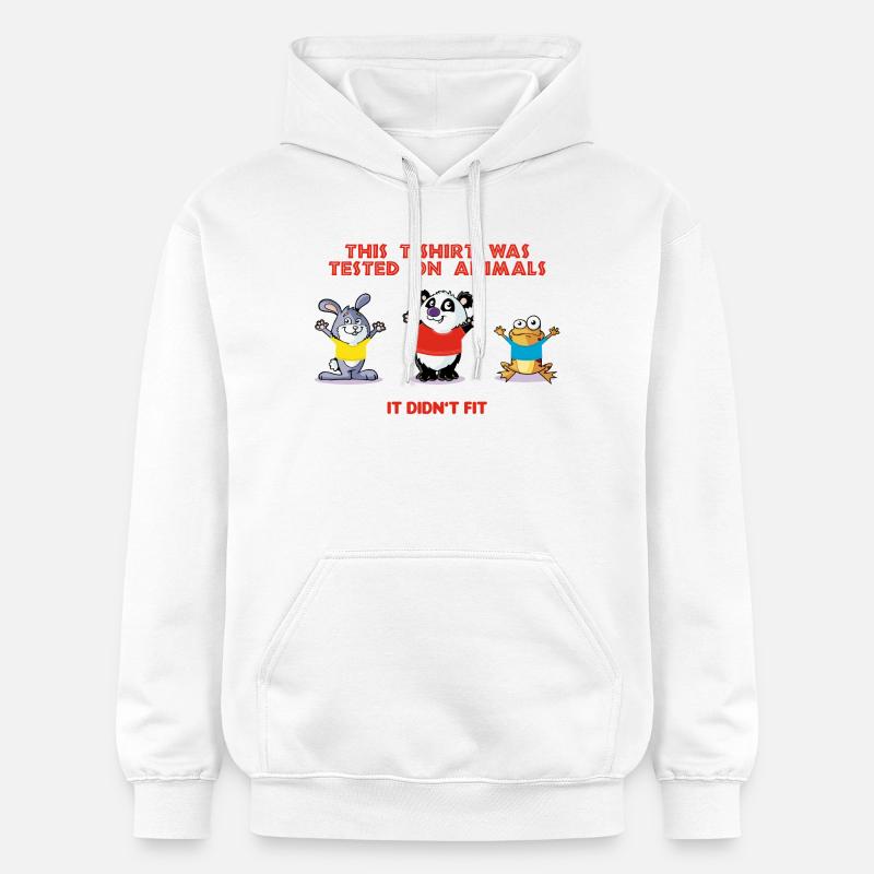 This tshirt was tested on animals - Sweat à capuche Softstyle® Gildan Unisexe - blanc