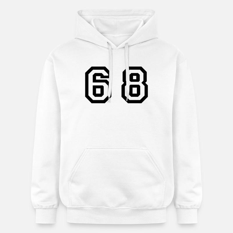 Nombre - 68 - Sixty Eight - Sweat à capuche Softstyle® Gildan Unisexe - blanc