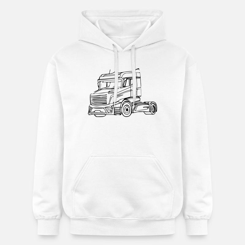 Camion Brummi - Sweat à capuche Softstyle® Gildan Unisexe - blanc