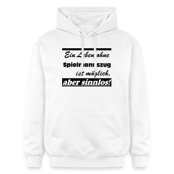 Fanfahrenzug, Spielmannszug,Leben sinnlos ..(25) - Gildan Unisex Softstyle® Midweight Hoodie - Weiß - Vorne - Liana (172cm) & Jaron (178cm)