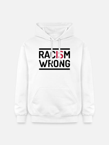 Racism Is Wrong Statement - Gildan Unisex Softstyle® Midweight Hoodie - Weiß