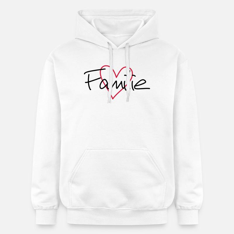 Famille coeur amour communauté cohésion - Sweat à capuche Softstyle® Gildan Unisexe - blanc