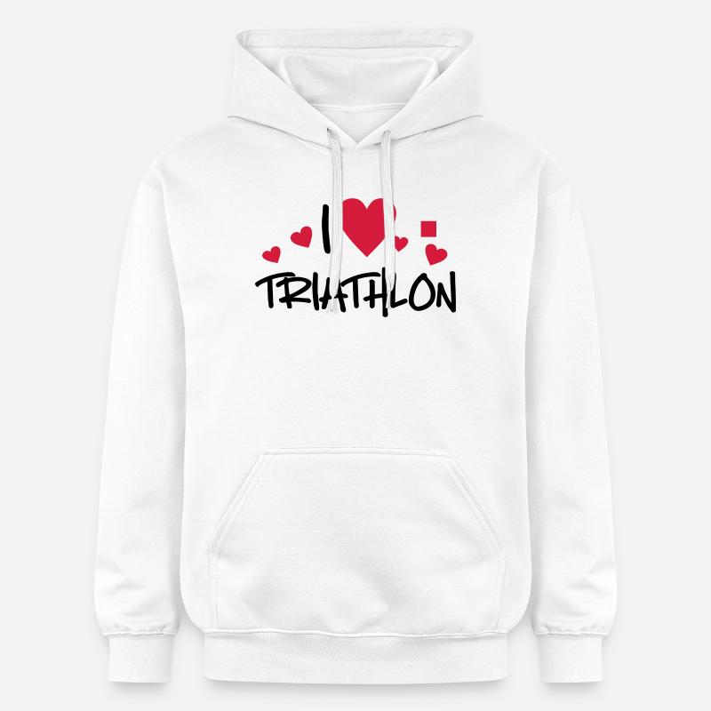 Triathlon - Sweat à capuche Softstyle® Gildan Unisexe - blanc
