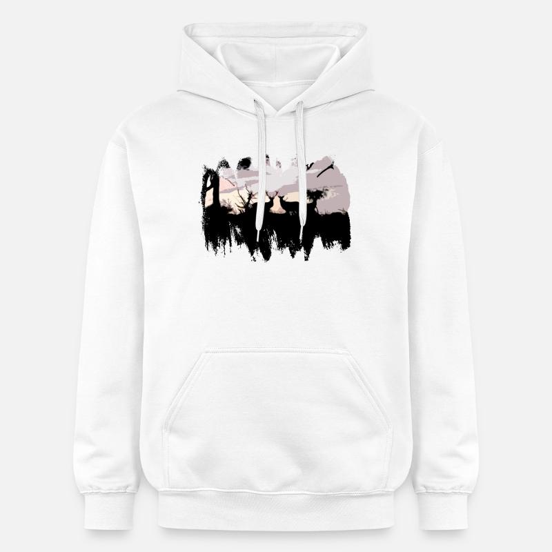 cervides a l'approche - Sweat à capuche Softstyle® Gildan Unisexe - blanc