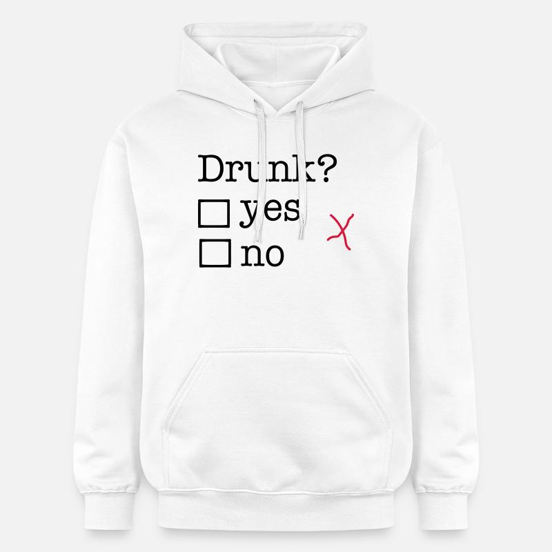 drunk - Gildan Unisex Softstyle® Midweight Hoodie - white