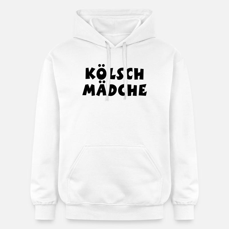 Kölsch Mädche - Ein Mädchen aus Köln - Gildan Unisex Softstyle® Midweight Hoodie - Weiß