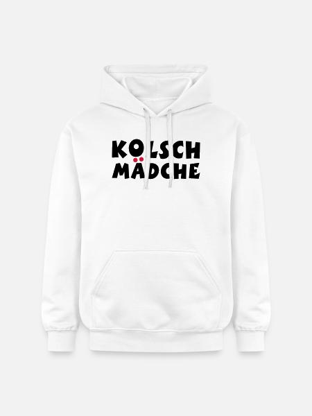 Kölsch Mädche - Ein Mädchen aus Köln - Gildan Unisex Softstyle® Midweight Hoodie - Weiß
