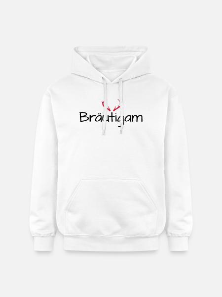 Bräutigam Geweih shirt Junggesellenabschied - Gildan Unisex Softstyle® Midweight Hoodie - Weiß