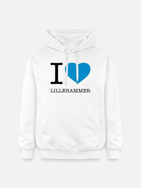 I LOVE LILLEHAMMER Norway - Gildan Unisex Softstyle® Midweight Hoodie - white