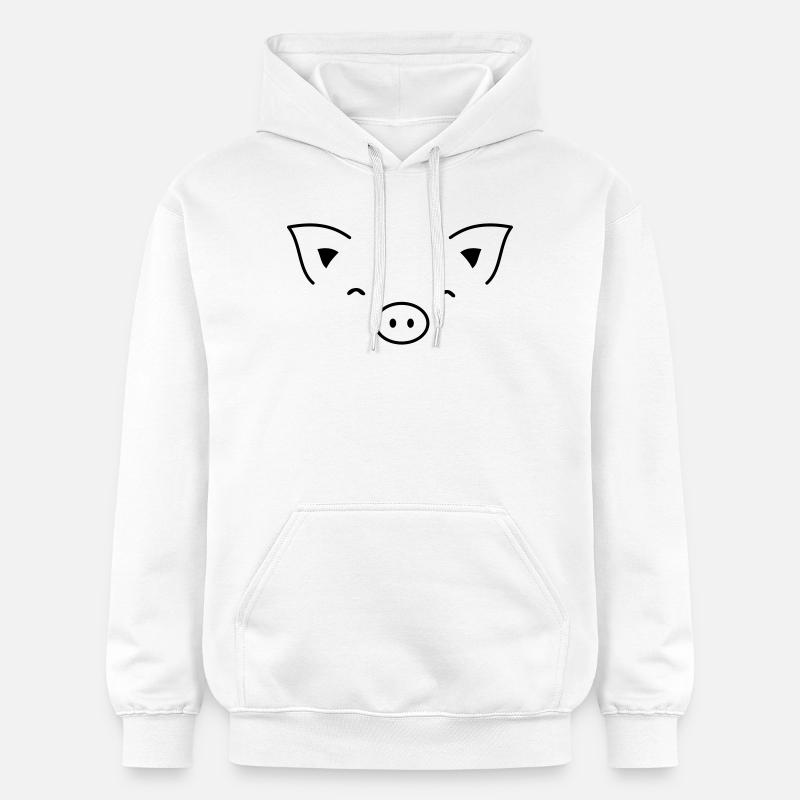 Pig piglet sow - Gildan Unisex Softstyle® Midweight Hoodie - white