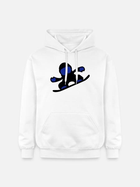 snowboarder - Gildan Unisex Softstyle® Midweight Hoodie - white
