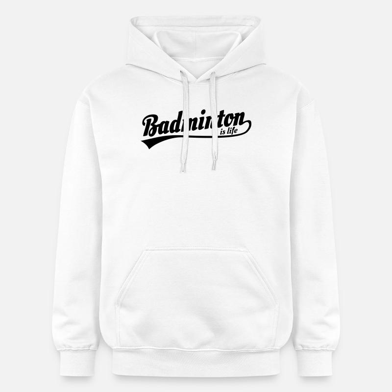 le badminton est la vie rétro - Sweat à capuche Softstyle® Gildan Unisexe - blanc