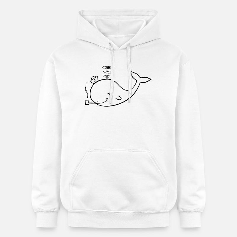 baleine - Sweat à capuche Softstyle® Gildan Unisexe - blanc