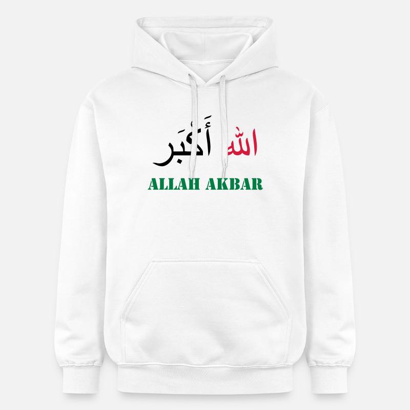 Allah Akbar - Bluza z kapturem typu unisex Gildan Softstyle® Midweight - biały