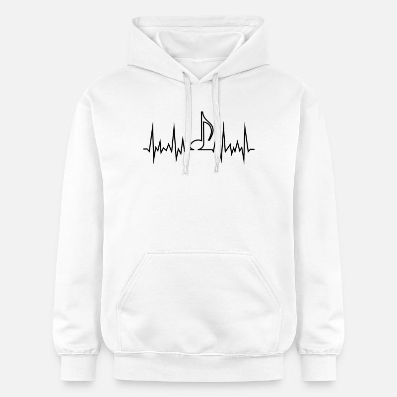 wave_note - Sweat à capuche Softstyle® Gildan Unisexe - blanc