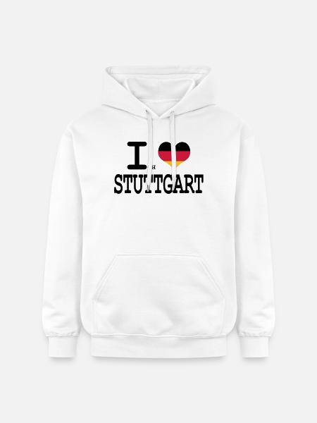 I Love Stuttgart - Gildan Unisex Softstyle® Midweight Hoodie - white