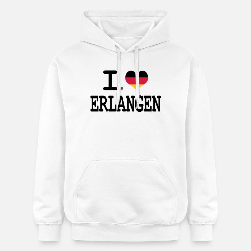 J'aime le gain - Sweat à capuche Softstyle® Gildan Unisexe - blanc